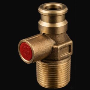 Self closing valve with safety relief
